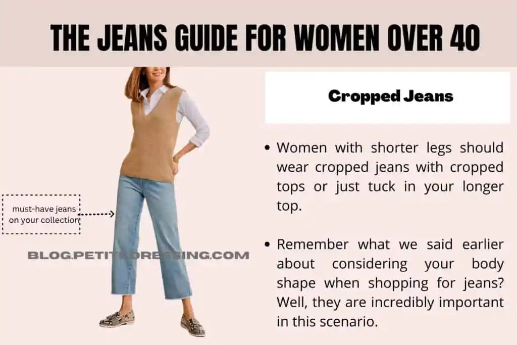 The jeans guide for women over 40-cropped jeans
