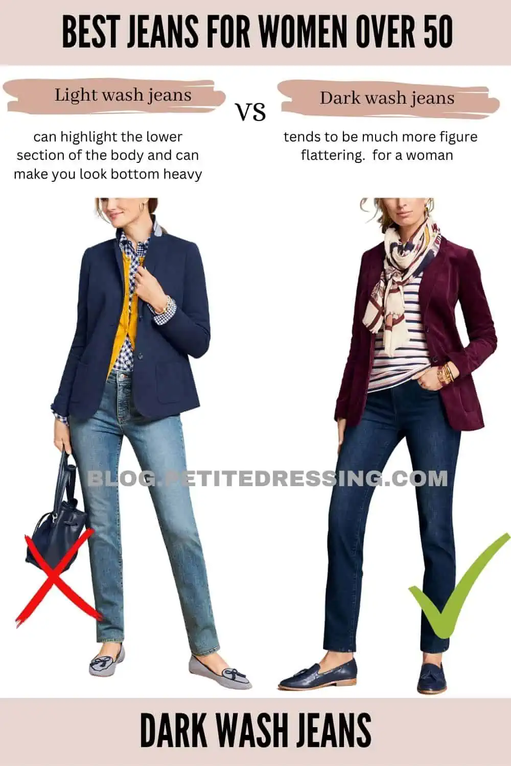 How to Look Great Wearing Jeans for Women Over 50