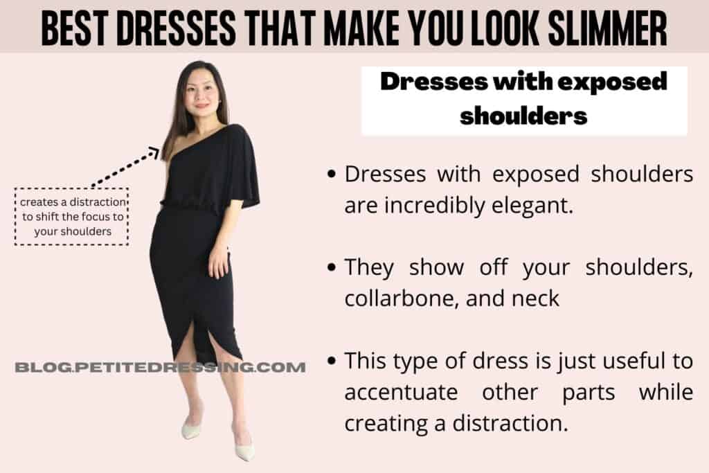 Dresses with exposed shoulders