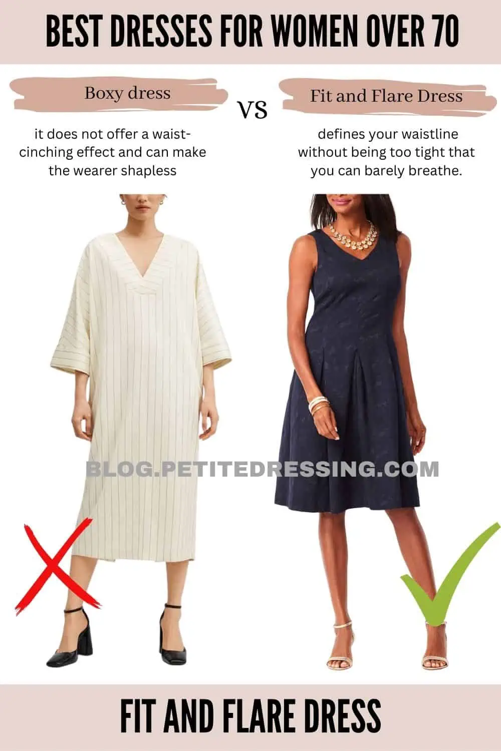 dresses for women over 70