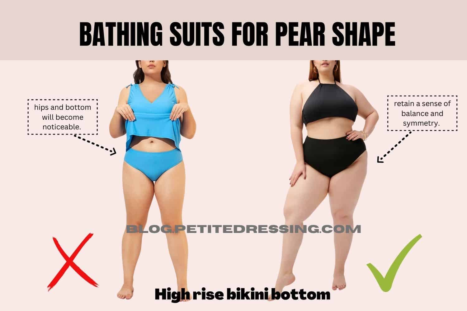 bathing suits for pear shaped body