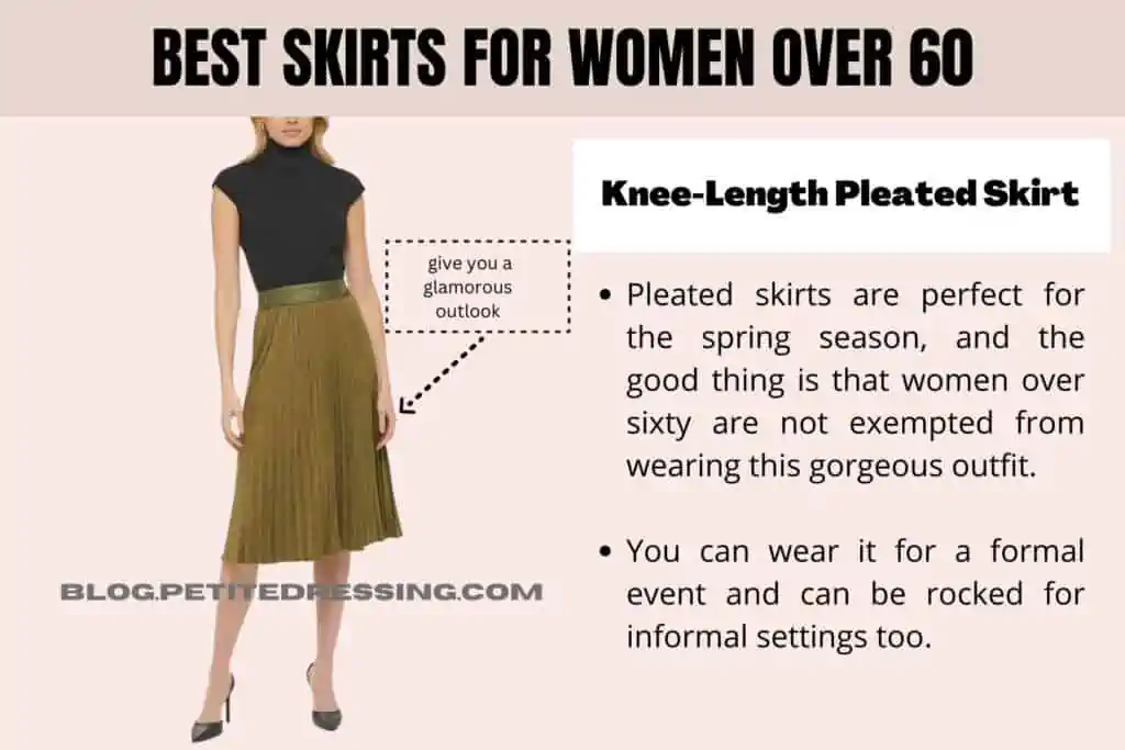 Knee-Length Pleated-Skirts
