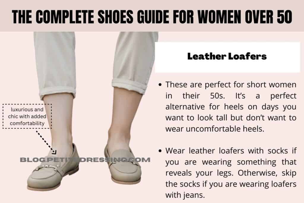The Complete Shoes Guide For Women Over 50-Leather Loafers