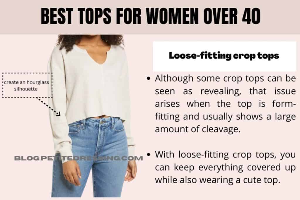 Loose-fitting crop tops-