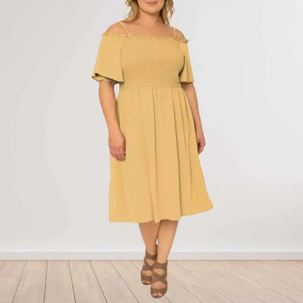 Off-Shoulder A-Line Dresses