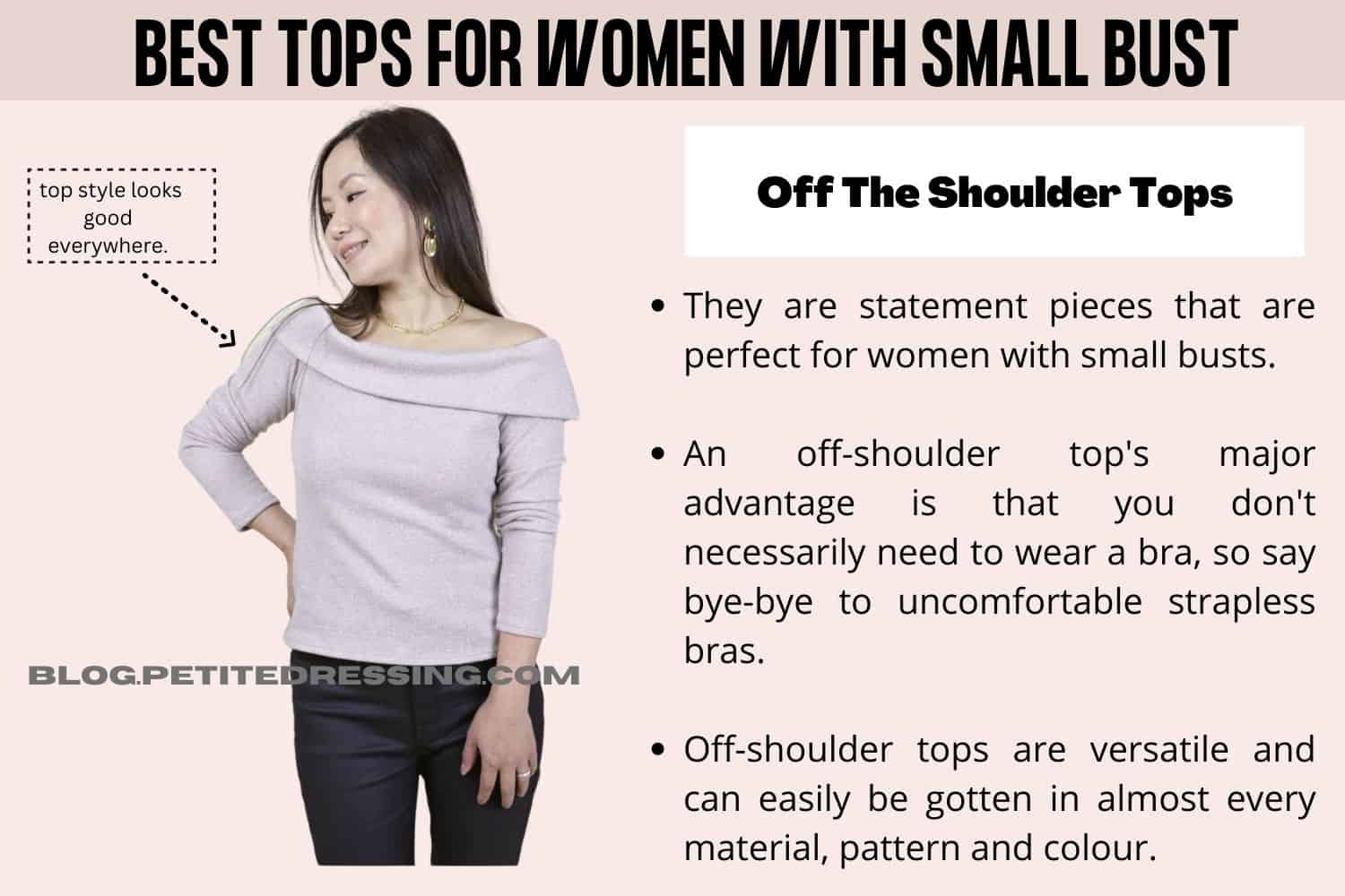 The Complete Tops Guide for Women With Small Bust - Petite Dressing