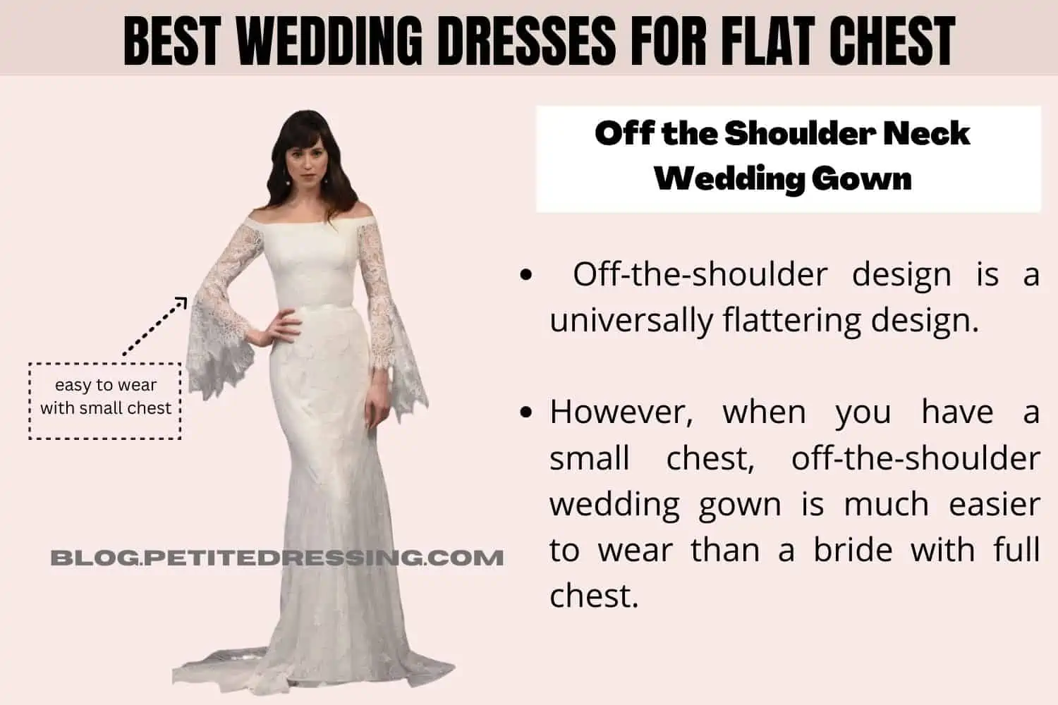 Wedding Dresses for Flat Chest: 10 Must Have Styles - Petite Dressing