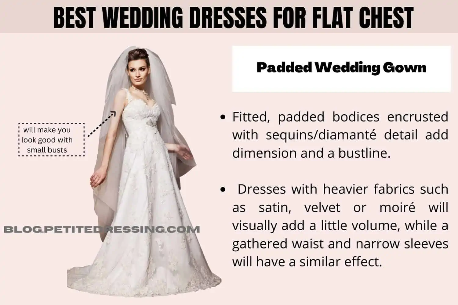 Wedding Dresses for Flat Chest: 10 Must Have Styles - Petite