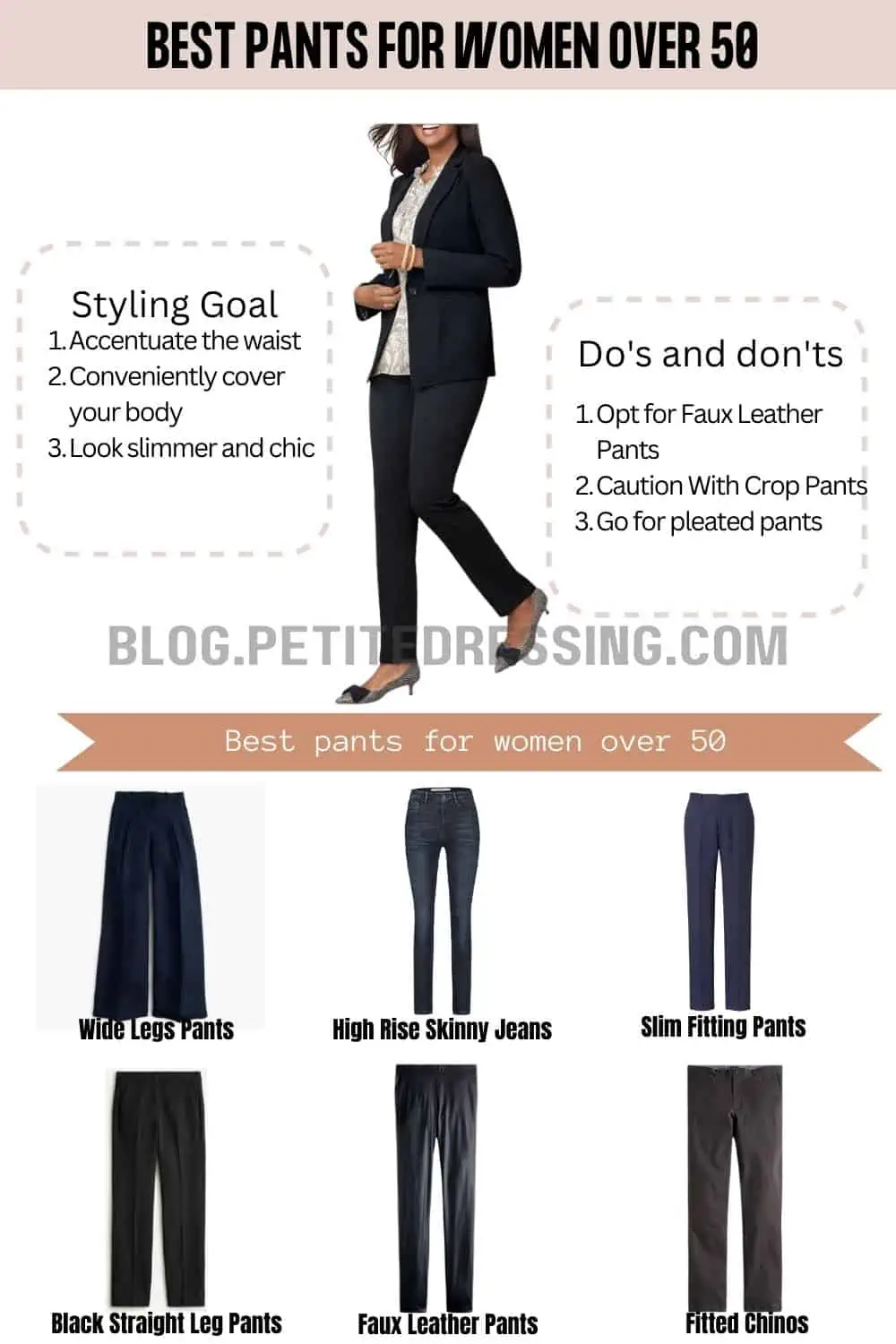 The Complete Pants Guide For Women Over 50 - Petite Dressing