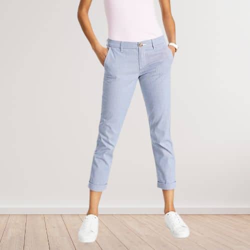 Pants Guide For Women Over 50=Fitted chinnos