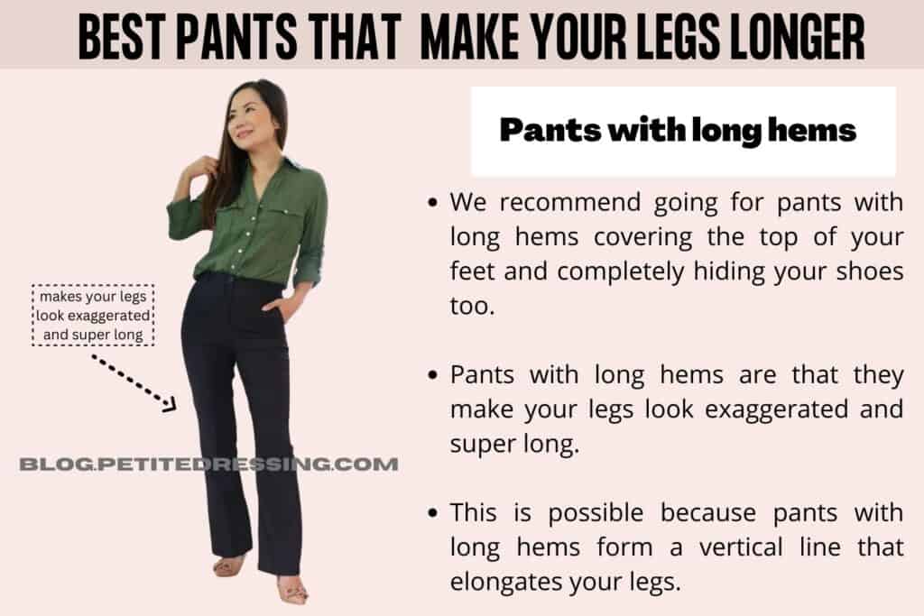 Pants with long hems