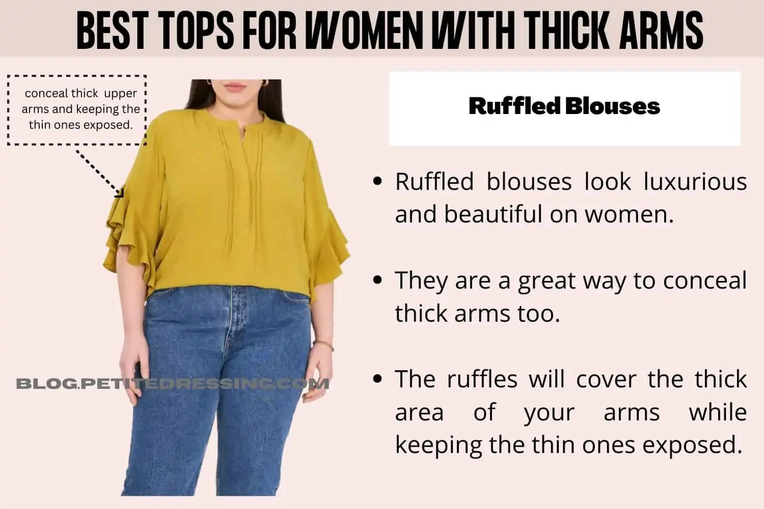 How to conceal thick upper arms