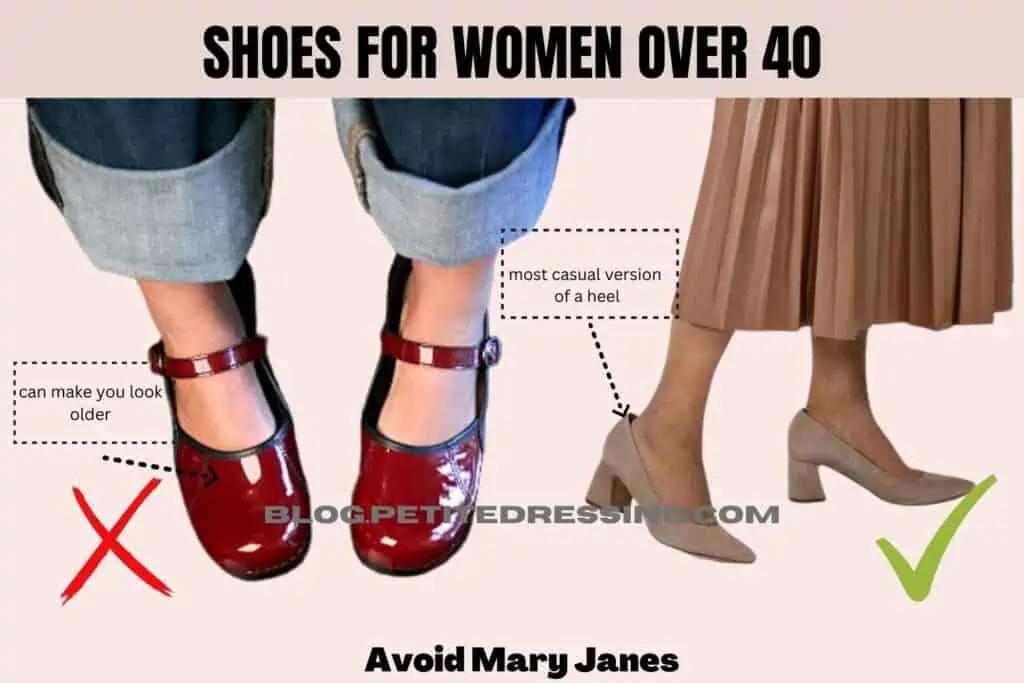 Shoes for Women Over 40-Avoid Mary Jane