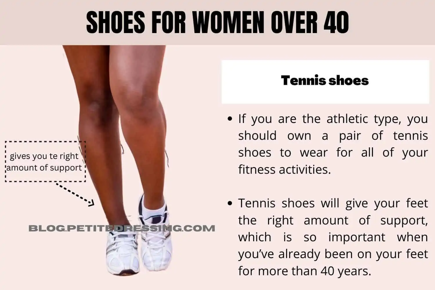 Athletic Shoes paired with leggings for women over 40