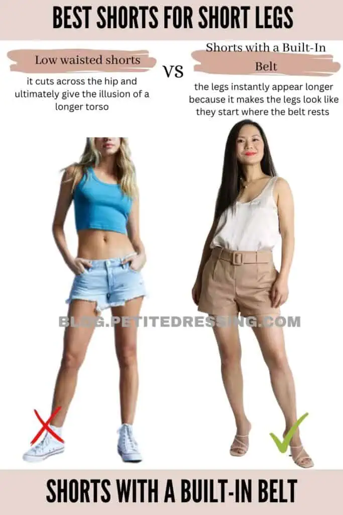 Shorts with a Built-In Belt
