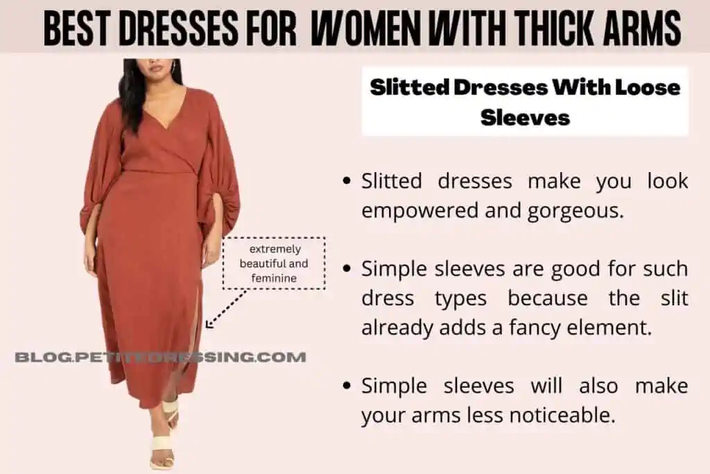 Slitted Dresses With Loose Sleeves