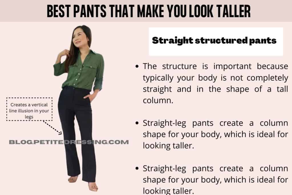 Straight structured pants