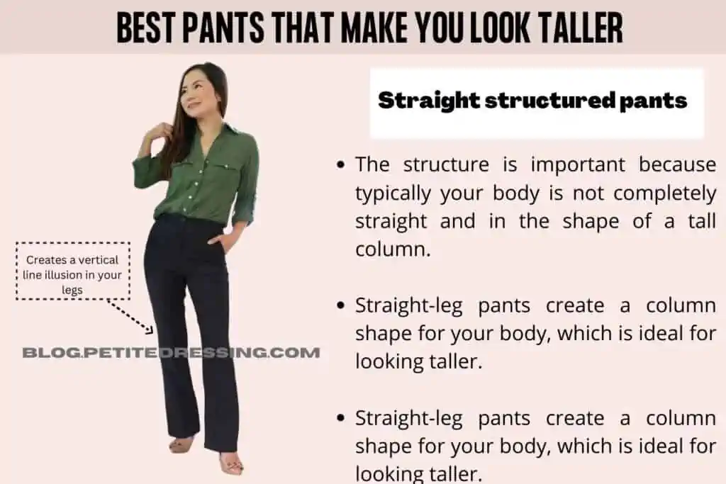 Straight structured pants