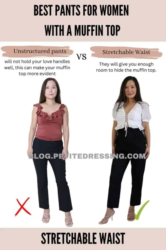 The Ultimate Pants Guide for Women with a Muffin Top - Petite Dressing