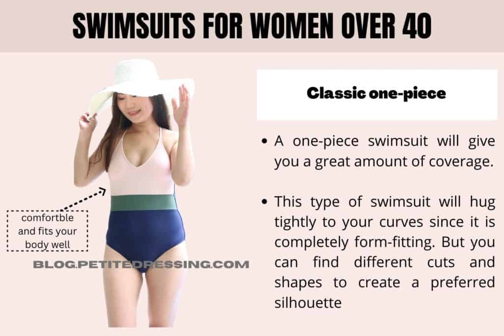 Swimsuits for Women Over 40-Classic one-piece
