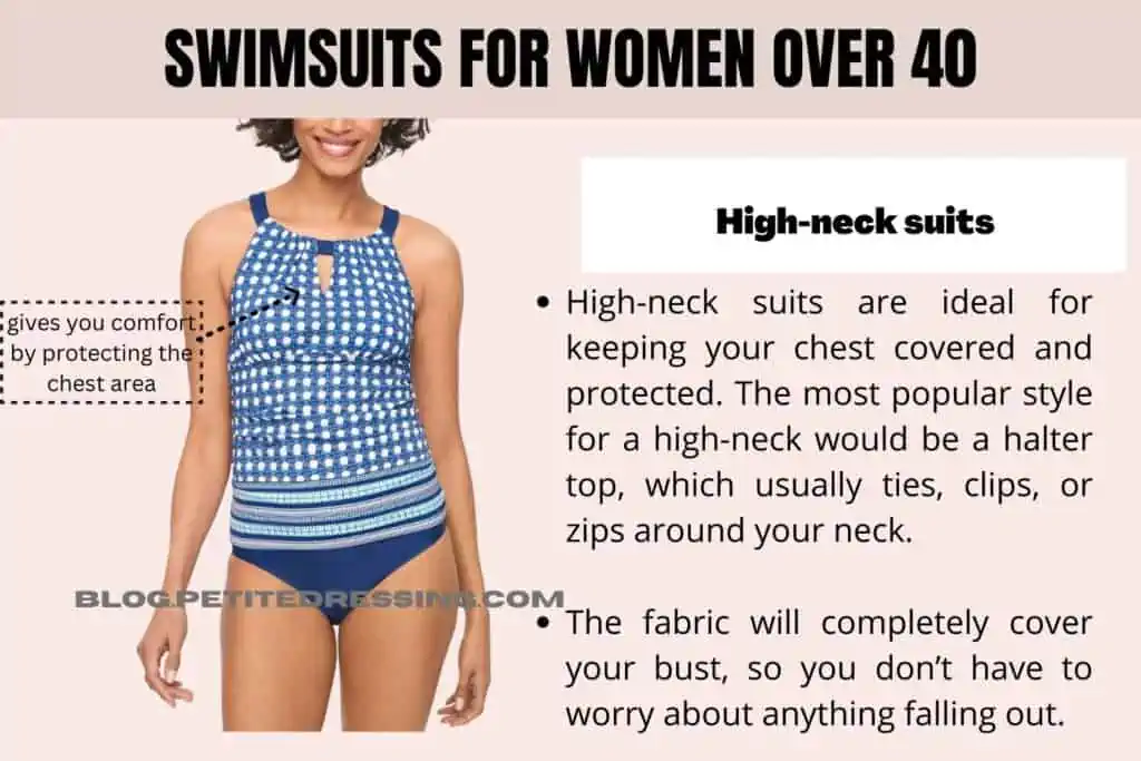 Swimsuits for Women Over 40-High-neck suits