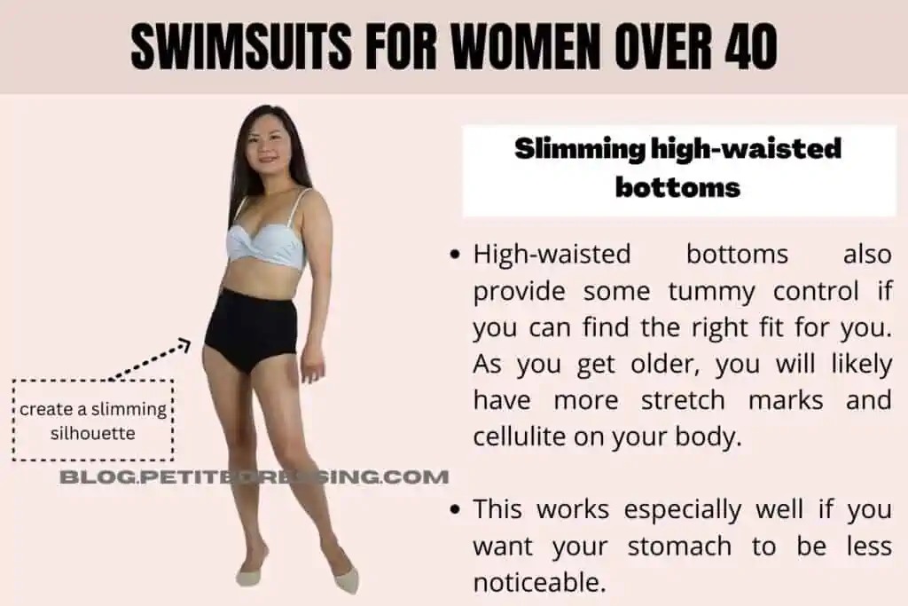 Swimsuits for Women Over 40-Slimming high-waisted bottoms