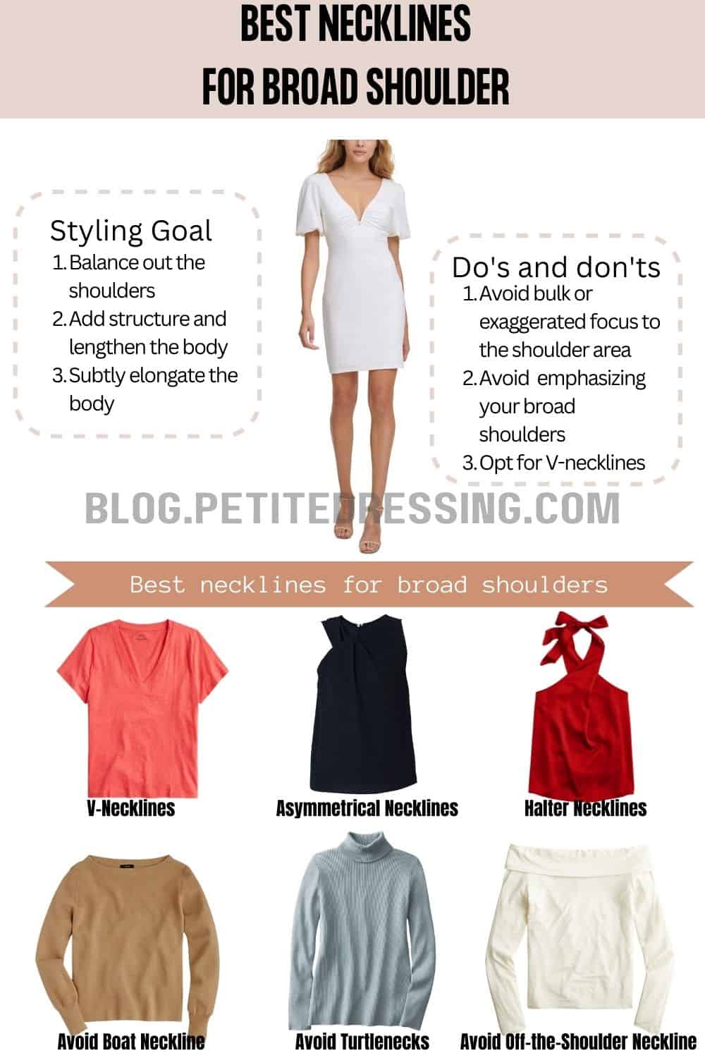 The Complete Neckline Guide For Broad Shoulders