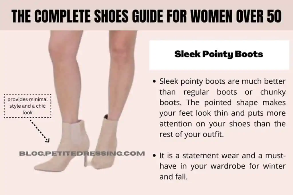 The Complete Shoes Guide For Women Over 50-Sleek Pointy Boots