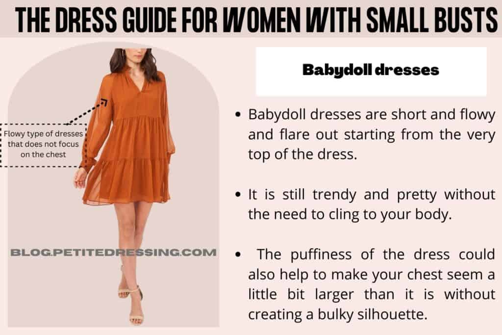The Dress Guide for Women With Small Busts-Babydoll dresses