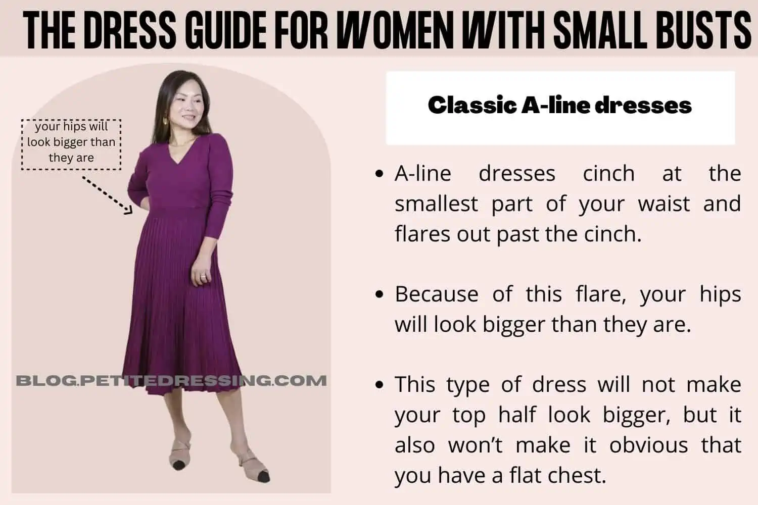 Dress styles for small 2024 bust