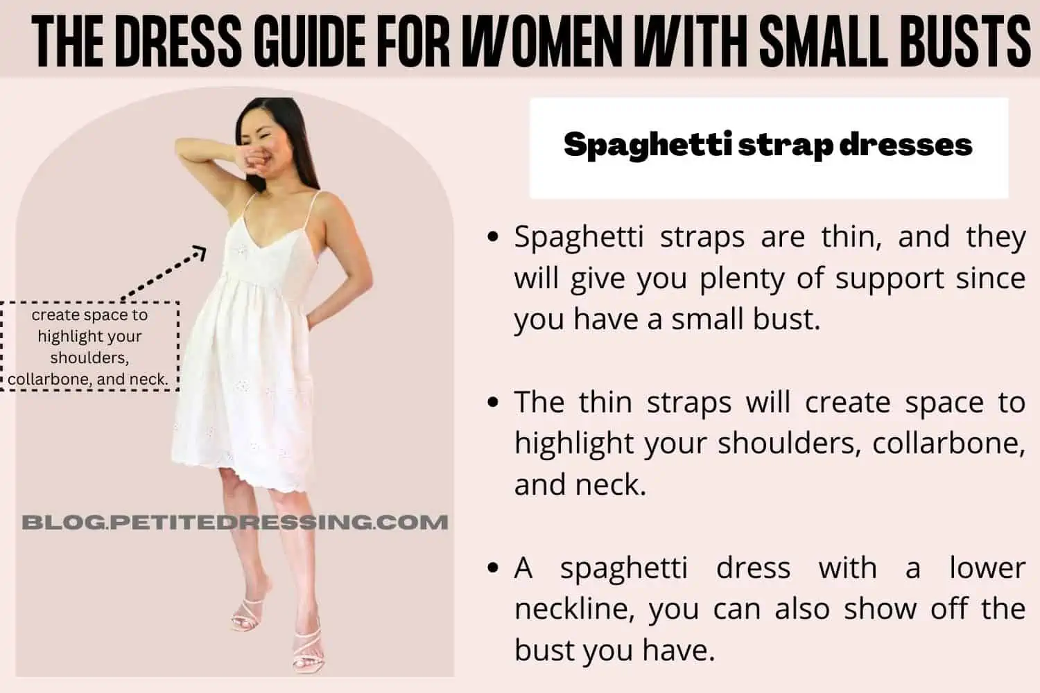 The Dress Guide for Women With Small Busts Petite Dressing