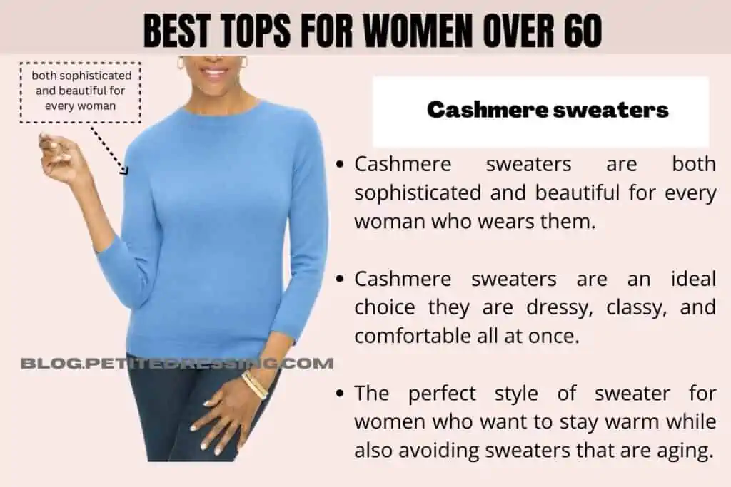 The Tops Guide for Women Over 60-Cashmere sweaters