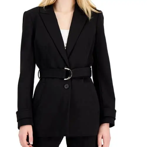 The Tops Guide for Women over 50-Belted Blazers