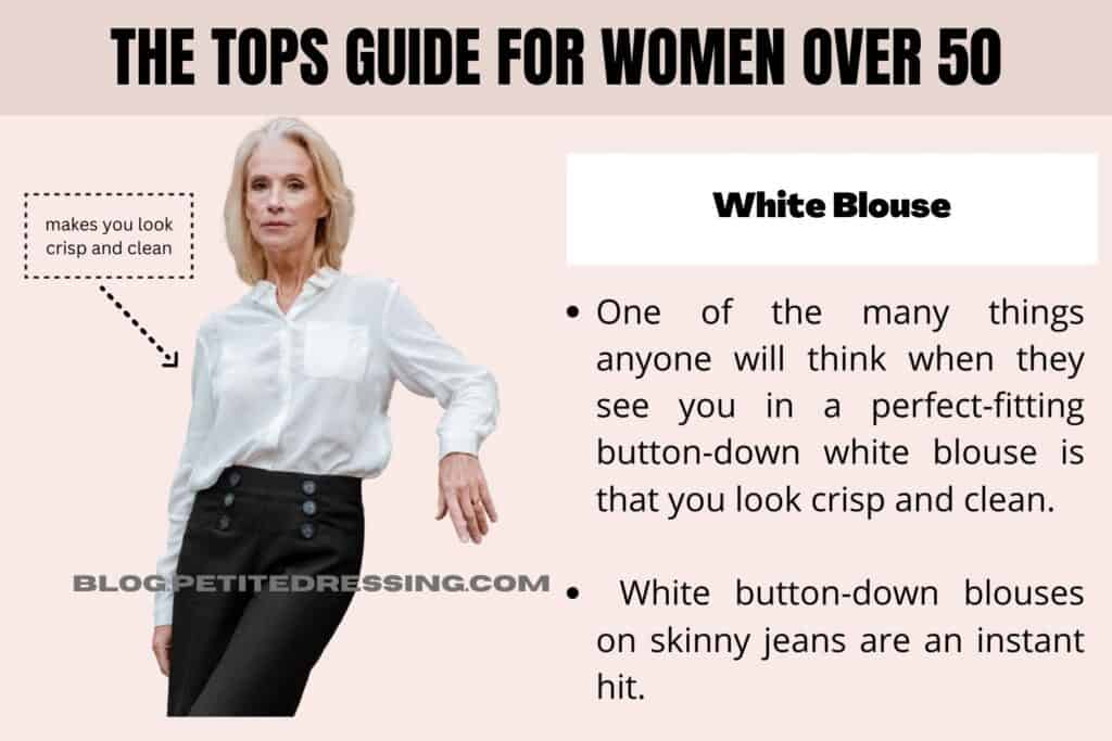 The Tops Guide for Women over 50-White Blouse