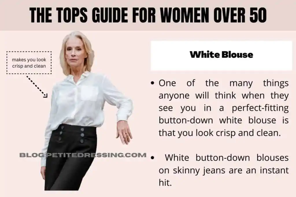 The Tops Guide for Women over 50-White Blouse