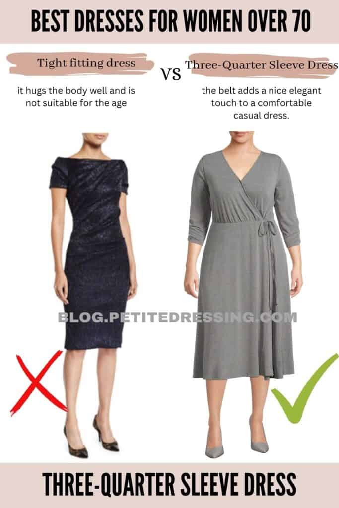 Three-Quarter Sleeve Dress