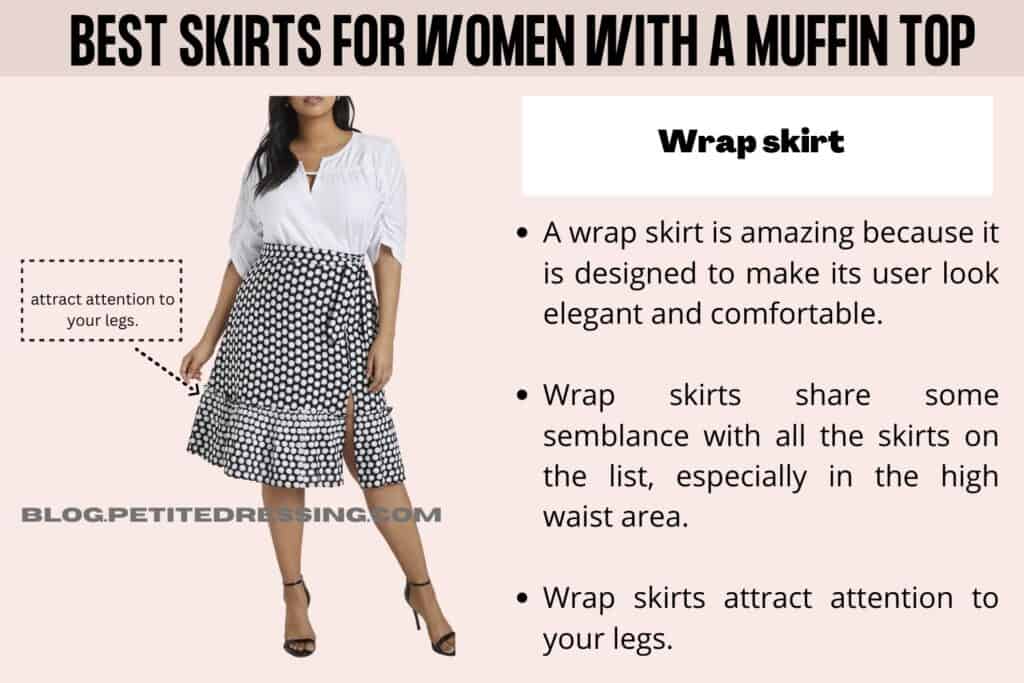 What Style Skirts Look Good On Women With A Muffin Top -Wrap skirt