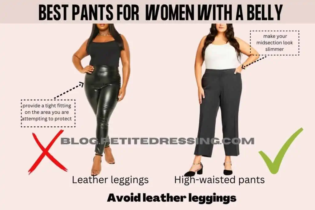 9 Best Pants Styles to Hide your Belly - Petite Dressing