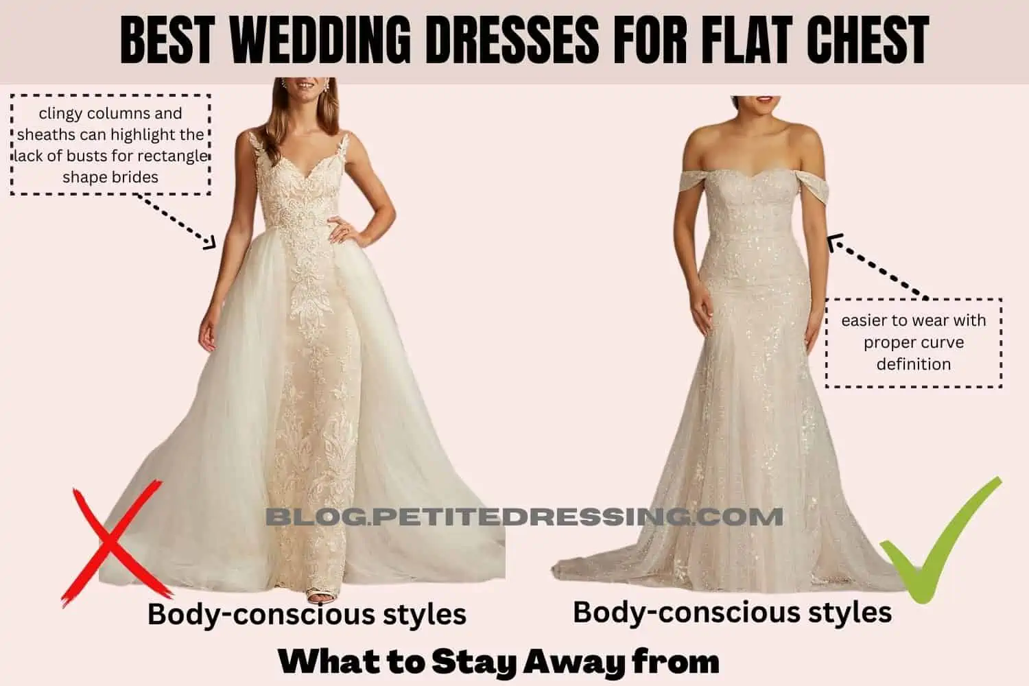 Best Wedding Dresses for Small Bust, Bridal Gowns for Petite Chest