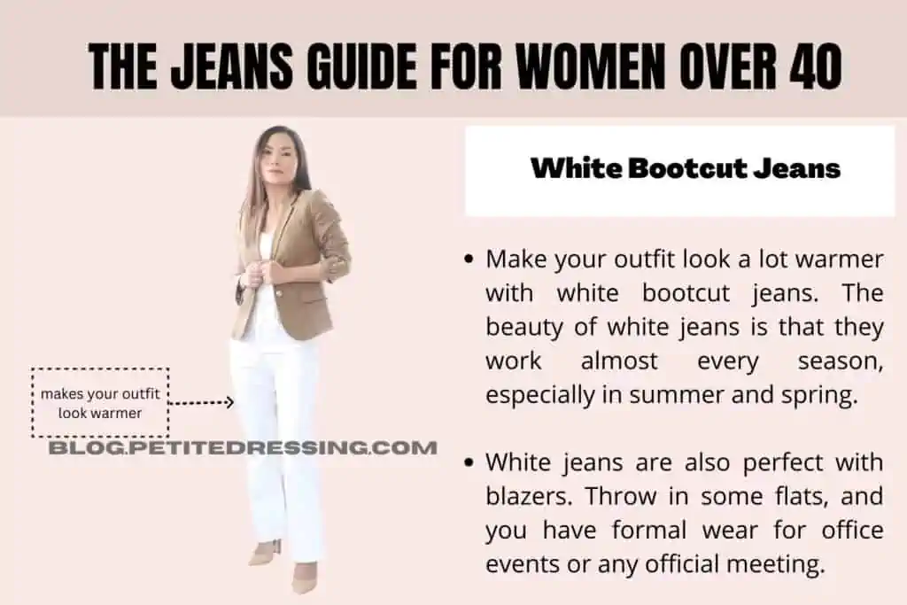 White Bootcut Jeans