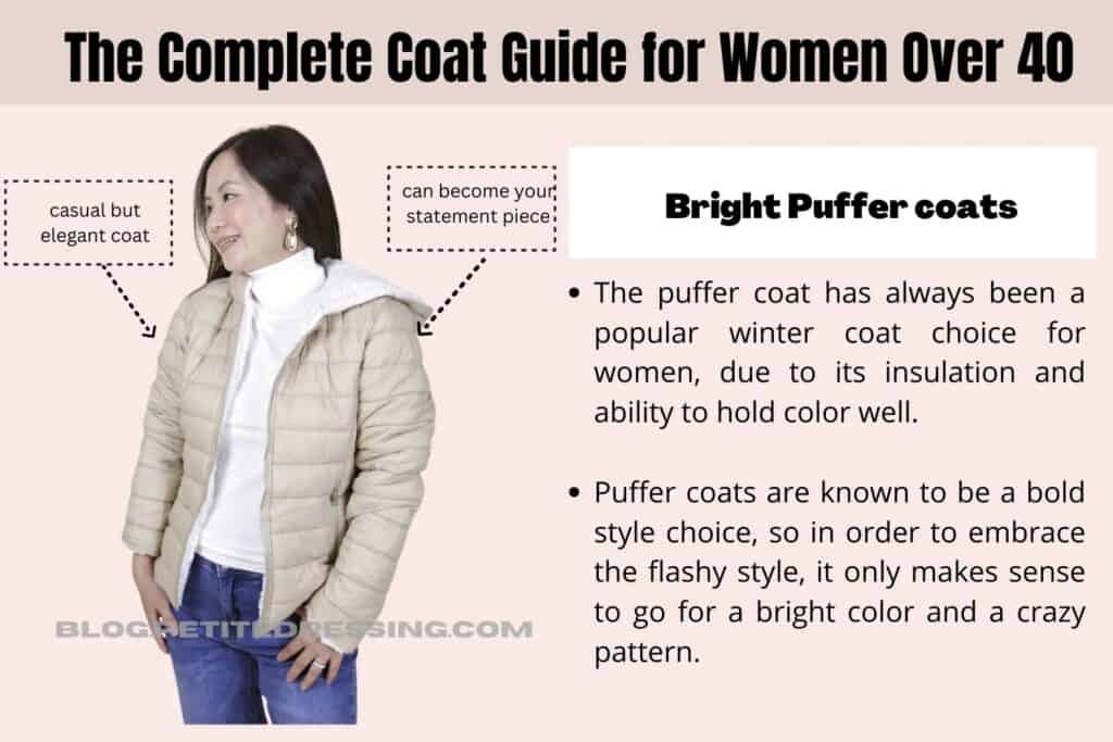 The Complete Coat Guide for Women Over 40-Bright Puffer coats