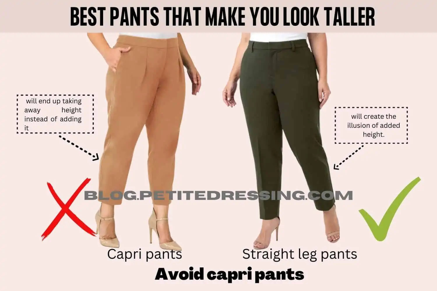 What Types of Pants Make You Look Taller - Petite Dressing