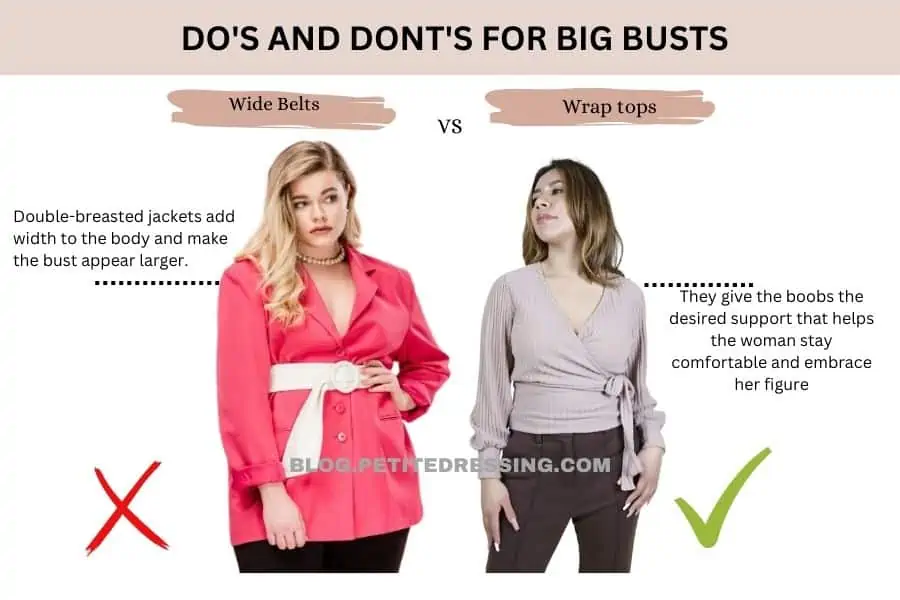 What not to wear if you have a big bust - Petite Dressing