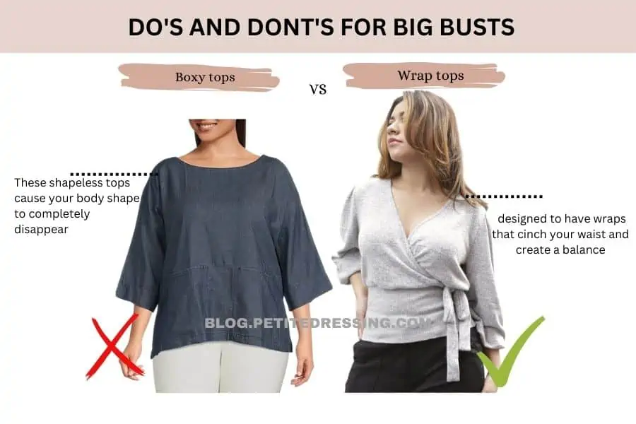 I'm a 36DDD & my boobs make me look 'bulky' in baggy sweaters, a 'tuck'  hack draws attention to your waist with no belt