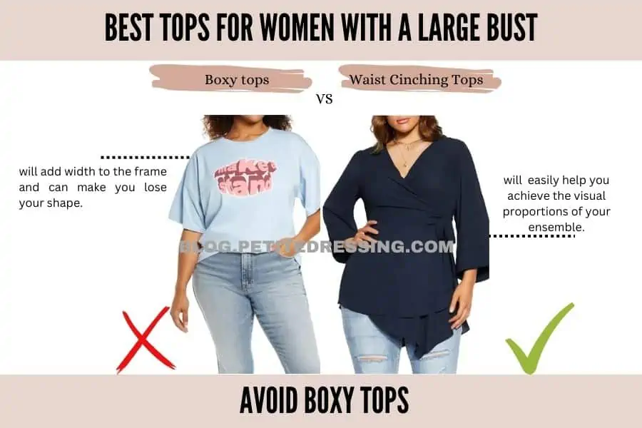 The Complete Tops Guide for Petites with Large Bust - Petite Dressing