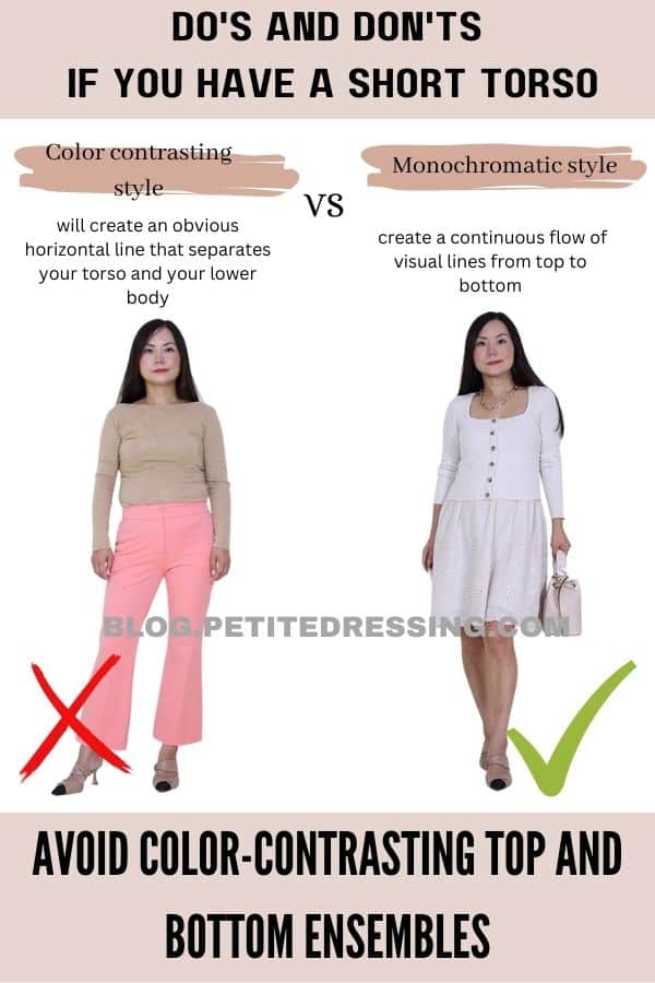 Avoid Color-Contrasting Top and Bottom Ensembles