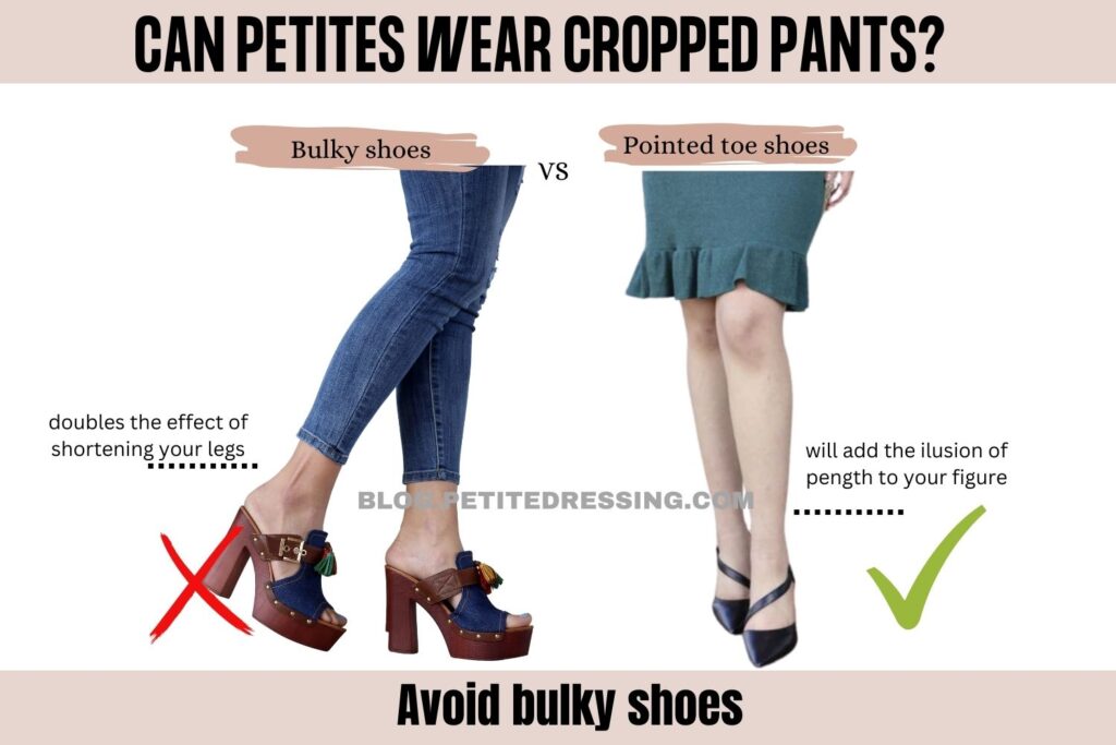 Avoid bulky shoes