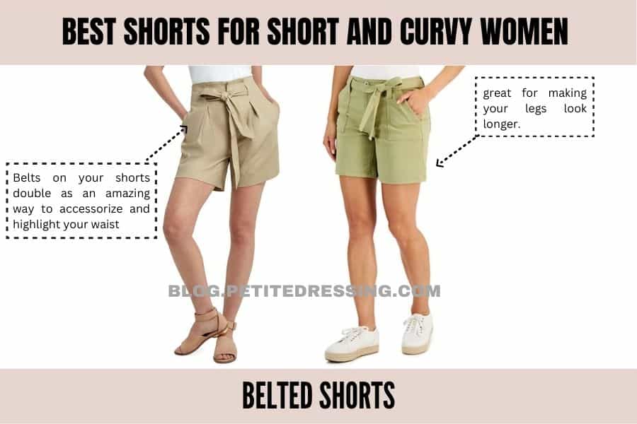 Belted shorts