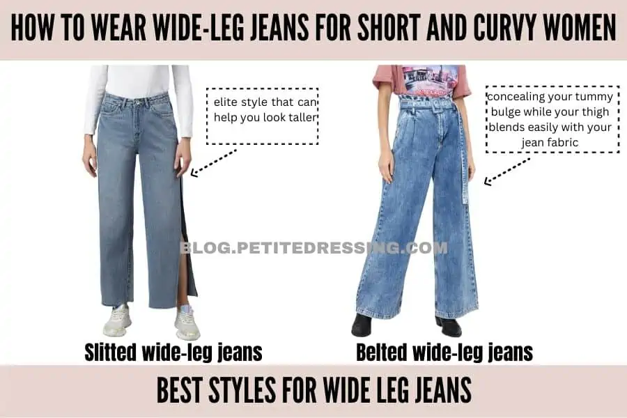 Wide Leg Jeans Guide for Short and Curvy Women - Petite Dressing