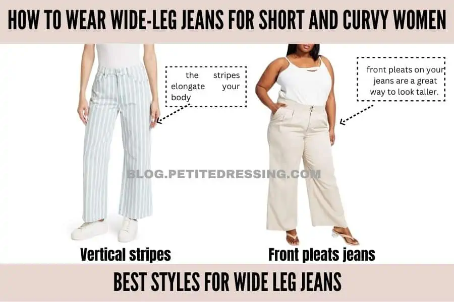 Wide Leg Jeans Guide for Short and Curvy Women - Petite Dressing